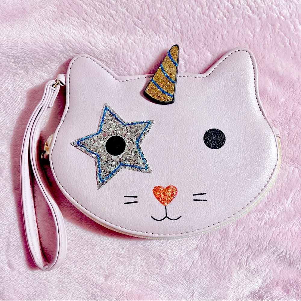 Betsey Johnson Luv Betsey Star Caticorn Zippered Wristlet Pouch